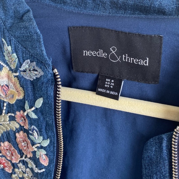 Needle & Thread Embroidered Floral Flower Jacket - Picture 5 of 12